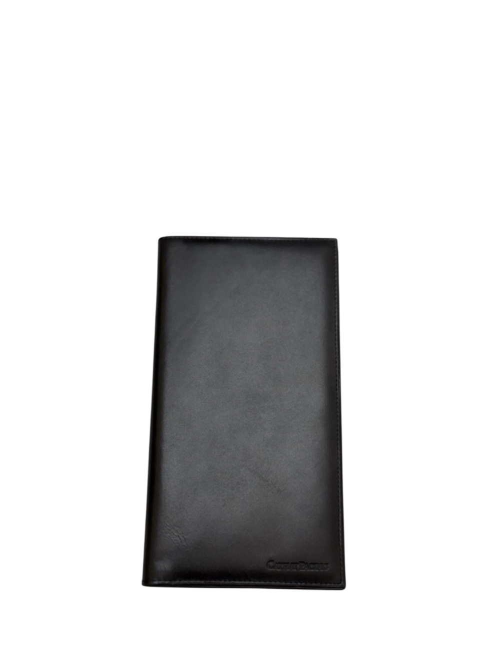 DaVINCI - BLACK LEATHER CONTESSA DI ROMA ORGANIZER TRAVEL LONG BIFOLD WALLET